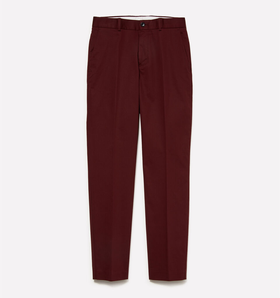Burgundy slim comfort fit trousers - men's slim fit trousers - Burgundy | Sisley image number 1